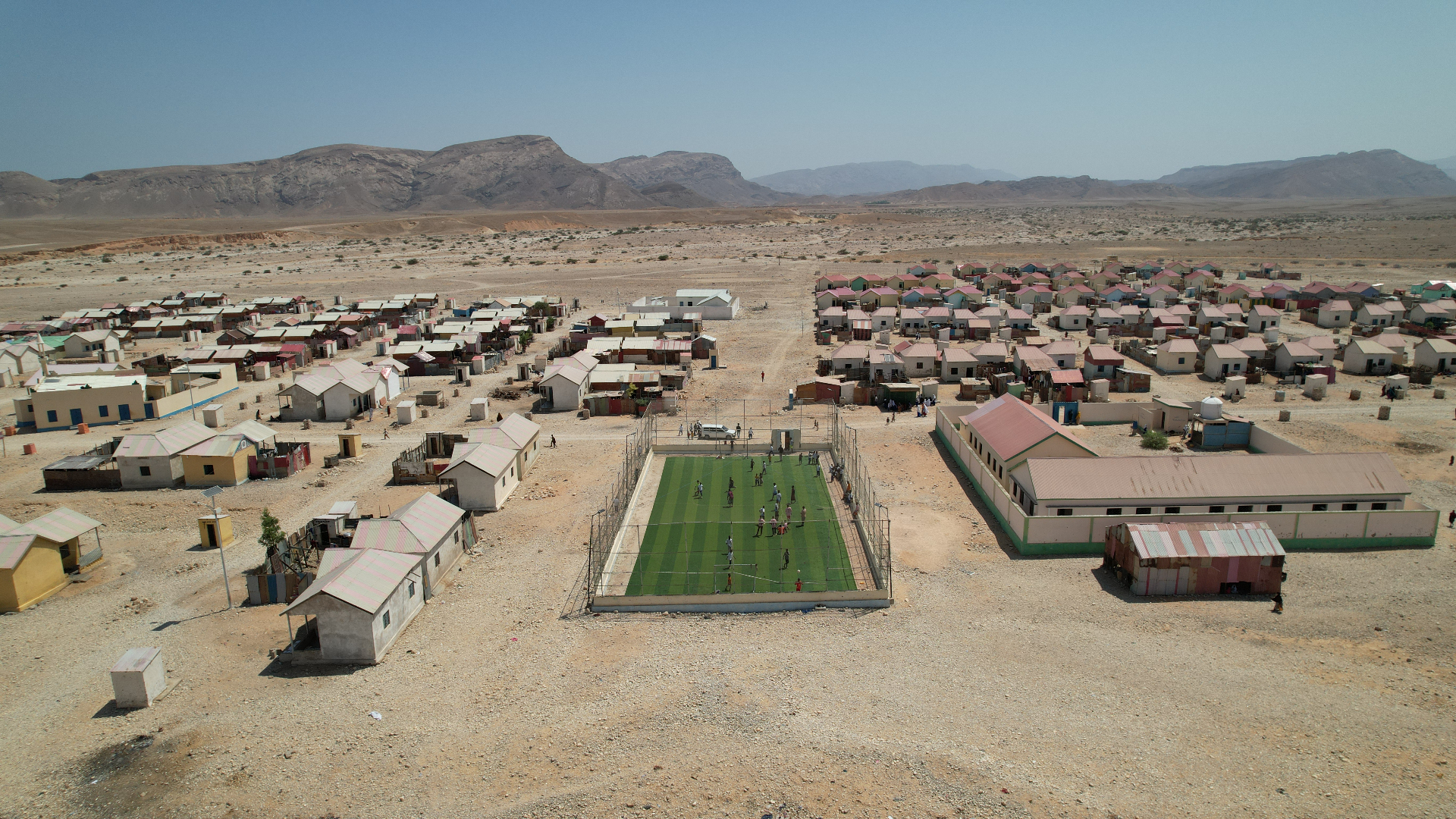 Grible, outside Bossaso: part of the 61 newly constructed homes with land deeds documented for the housing and neighbourhoods film.